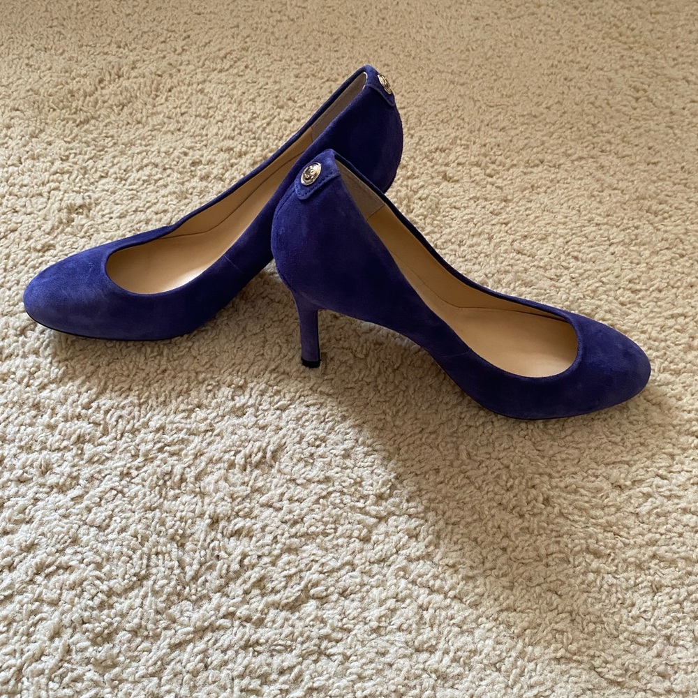 Ivanka Trump Blue Suede Heels